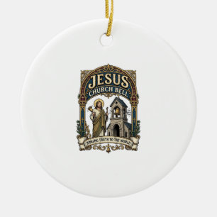 Ornamento De Cerâmica Igreja de Jesus Sino Igreja de Jesus Sino Fé Crist