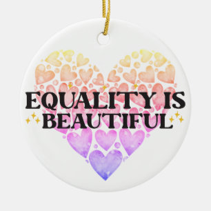 Ornamento De Cerâmica Igualdade do Coração