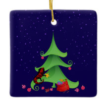 Iguana Whimsical Oh Árvore de Natal