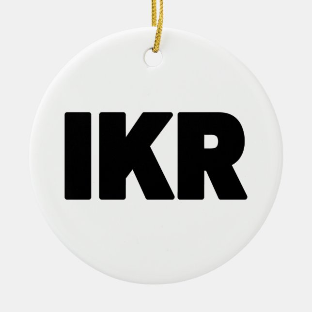 Ornamento De Cerâmica IKR | Gíria de texto (Frente)