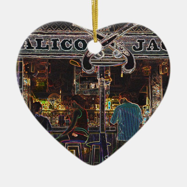 Ornamento De Cerâmica Ilha Calico Jacks Grand Cayman (Frente)