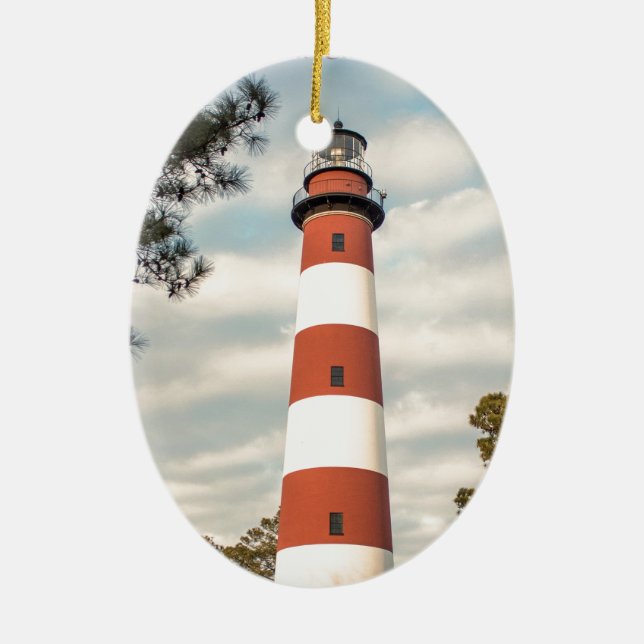 Ornamento De Cerâmica Ilha de Assateague (Frente)