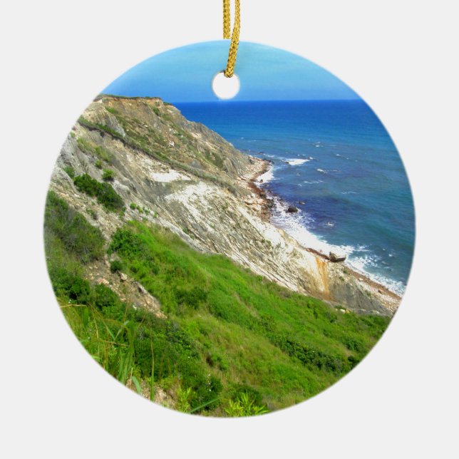 Ornamento De Cerâmica Ilha de bloco do sudeste dos blefes (Frente)