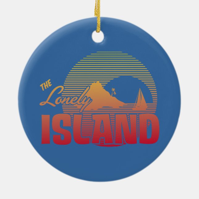 Ornamento De Cerâmica Ilha de Dookie - cor (Traseira)