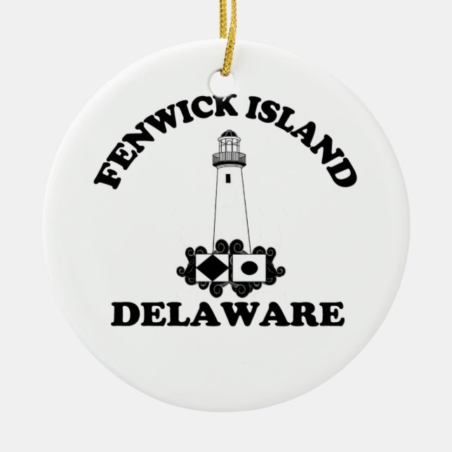 Ornamento De Cerâmica Ilha de Fenwick (Frente)