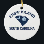 Ornamento De Cerâmica Ilha de Fripp<br><div class="desc">Ilha South Carolina de Fripp.</div>