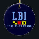 Ornamento De Cerâmica Ilha de Long Beach<br><div class="desc">Ilha New-jersey de Long Beach.</div>