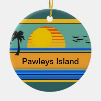 Ornamento De Cerâmica Ilha de Pawleys, SC