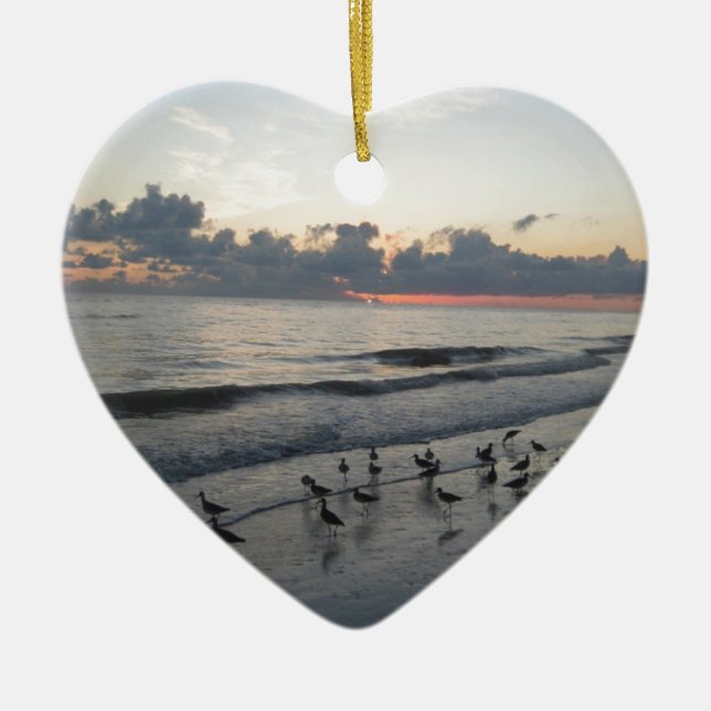 Ornamento De Cerâmica Ilha de Sanibel, FL (Frente)