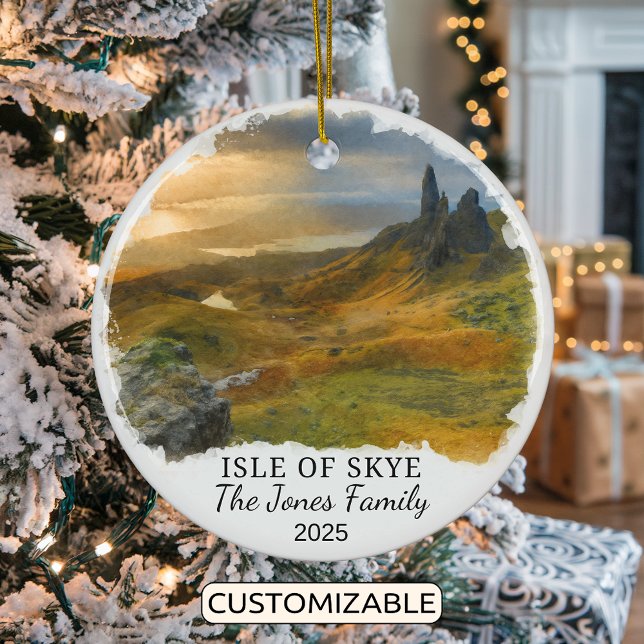 Ornamento De Cerâmica Ilha Personalizada de Skye Ornament, Escócia (Criador carregado)
