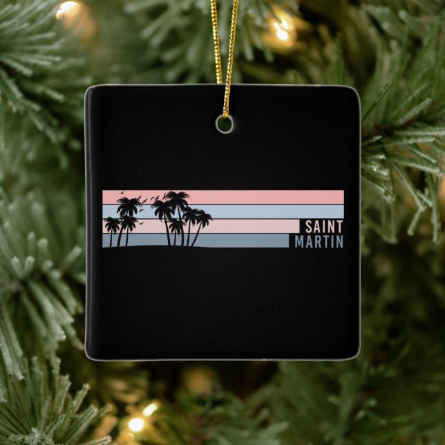 Ornamento De Cerâmica Ilha santo Martin Rua Maarten (Árvore)