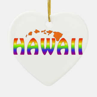 Ornamento De Cerâmica Ilhas laranja Rainbow Hawaii