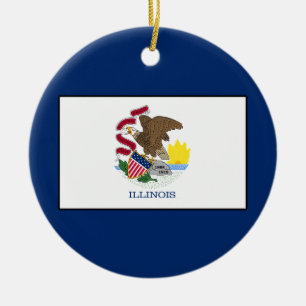 Ornamento De Cerâmica Illinois