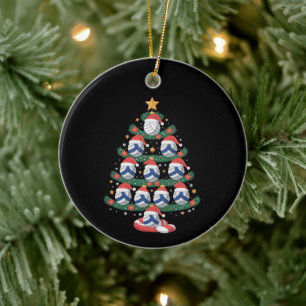 Ornamento De Cerâmica Iluminar Jogador de Volei Árvore de Natal Esportes