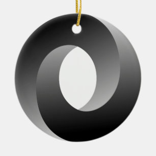 Ornamento De Cerâmica Ilusão óptica do círculo impossível