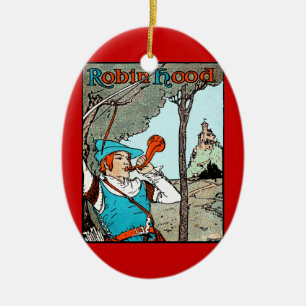 Ornamento De Cerâmica Ilustração Antiga Robin Hood Homens Alegres