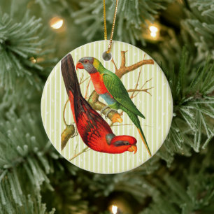 Ornamento De Cerâmica Ilustração Colorida de Peças Vermelhas e Verdes