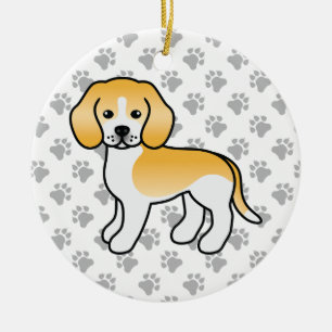 Ornamento De Cerâmica Ilustração De Cartoon De Cão-De-Lêmon E-Banca Bran