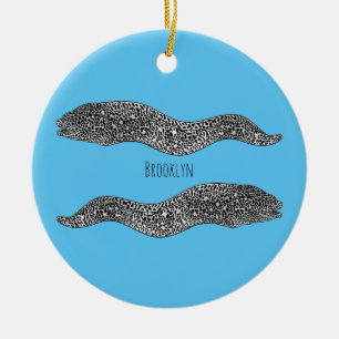 Ornamento De Cerâmica Ilustração de desenho animado de enguia-pintada-pr