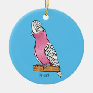 Ornamento De Cerâmica Ilustração de desenho animado de galah bird