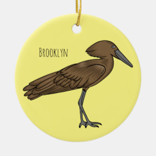 Ornamento De Cerâmica Ilustração de desenho animado de pássaros Hamerkop