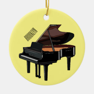 Ornamento De Cerâmica Ilustração de desenho animado Piano