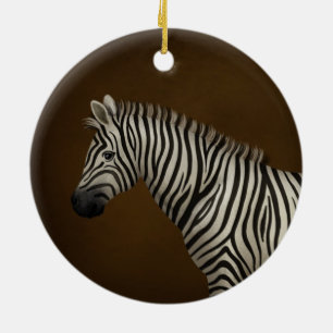 Ornamento De Cerâmica Ilustração de Zebra Vida Selvagem Exótica