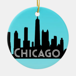 Ornamento De Cerâmica Ilustração do horizonte de Chicago