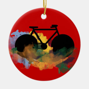 Ornamento De Cerâmica ilustração gráfica de arte urbana de bicicletas