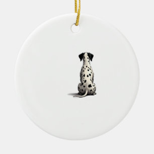 Ornamento De Cerâmica Ilustração Minimalista de Cachorro Dalmatiano Anti
