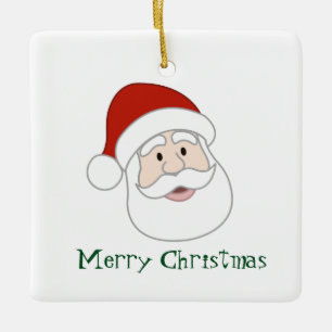 Ornamento De Cerâmica Ilustração & texto de Papai Noel
