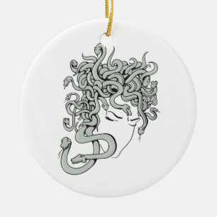 Ornamento De Cerâmica ilustração vetorial medusa cobra
