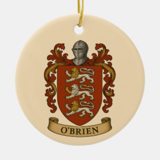 Ornamento De Cerâmica Ímã com Brasão da Família O'Brien