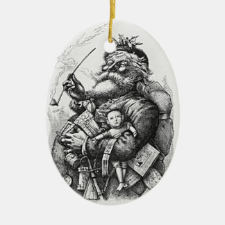 Ornamento De Cerâmica Imagem clássica de Papai Noel