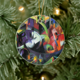 Ornamento De Cerâmica Imagem com Gado por Franz Marc, Arte Antiga
