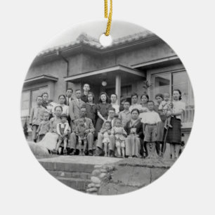 Ornamento De Cerâmica Imagem da Família Tu