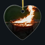 Ornamento De Cerâmica Imagem da fogueira do poço do fogo<br><div class="desc">Imagem da fogueira de Firepit</div>