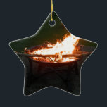 Ornamento De Cerâmica Imagem da fogueira do poço do fogo<br><div class="desc">Imagem da fogueira de Firepit</div>