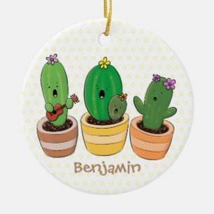 Ornamento De Cerâmica Imagem de desenho animado de canto cacto cacto