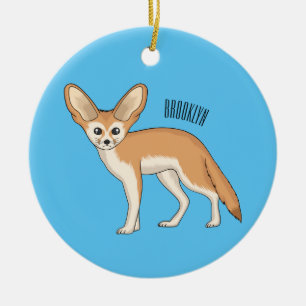 Ornamento De Cerâmica Imagem de desenho animado de fennec fox