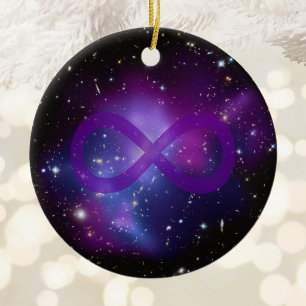 Ornamento De Cerâmica Imagem de Foto Espaço Infinito Roxo