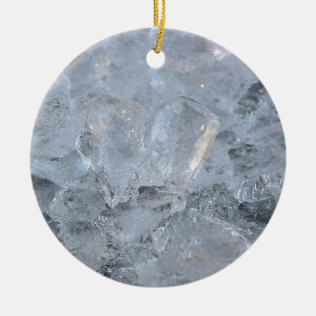 Ornamento De Cerâmica Imagem de Textura do Cubo de Gelo de resfriamento (Frente)