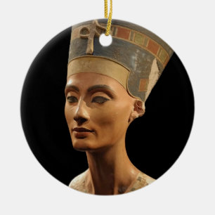 Ornamento De Cerâmica Imagem do busto de Nefertiti no museu de Neues