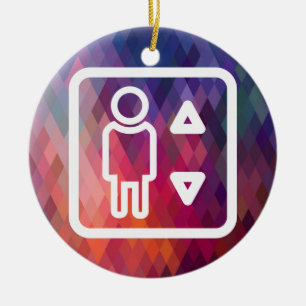 Ornamento De Cerâmica Imagem gráfica dos técnicos do elevador