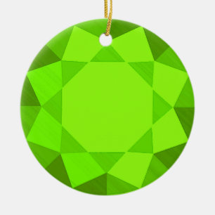 Ornamento De Cerâmica Imagem Gráfica Peridot Gemstone / Jewel