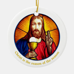 Ornamento De Cerâmica Imagem Personalizada de Jesus
