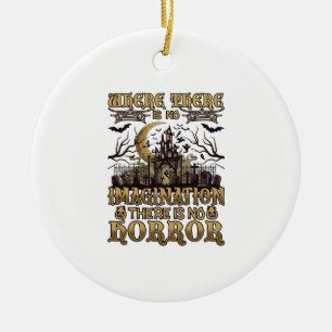 Ornamento De Cerâmica Imaginação Horror Halloween Casa Assombrada Cemité