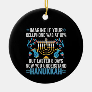 Ornamento De Cerâmica Imaginem Se O Telefone Celular Estivesse A 10% Mas