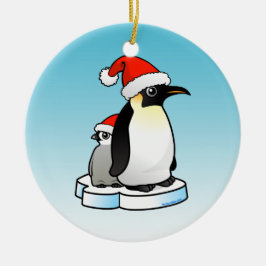 Ornamento De Cerâmica Imperador Pinguim Natal