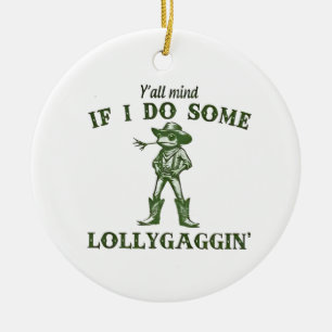 Ornamento De Cerâmica Importam-se que eu faça um Sapo do Lollygang Retro